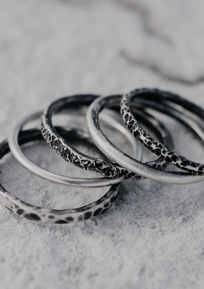7 Hammered Silver Rings Sterling Silver Rings for Women Silver Rings for  Mom Stack Rings Silver Ring Set Silver Ring for Wife Gift for Wife - Etsy